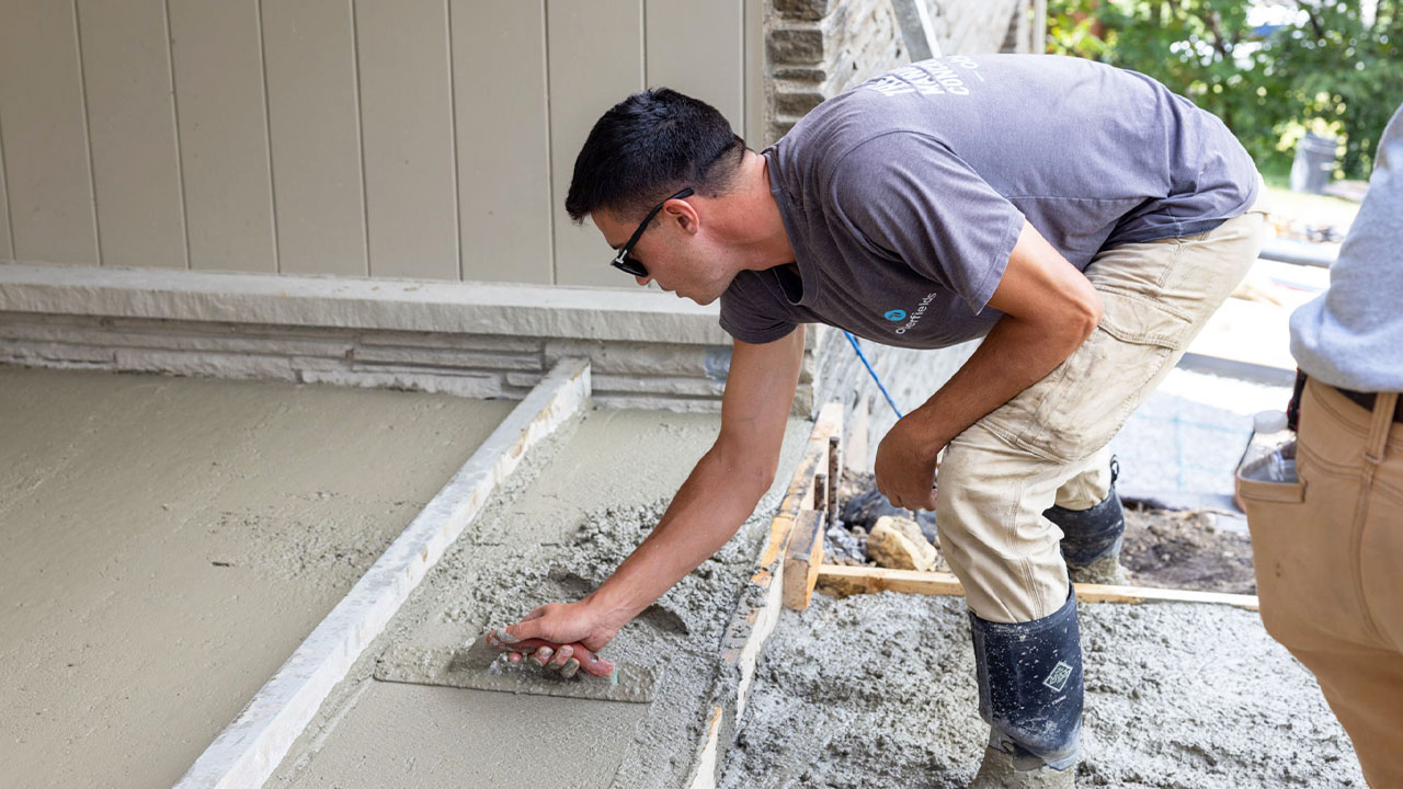 Concrete steps installation Pittsburgh